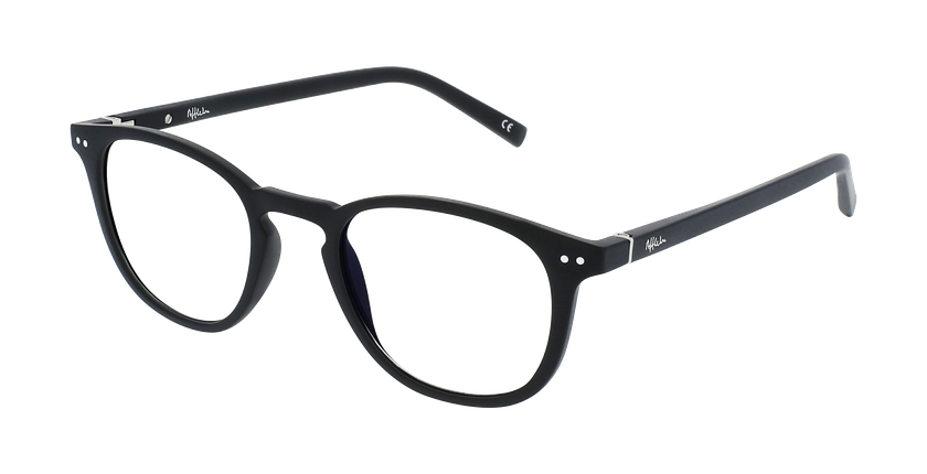 Óculos graduados FORTY (óculos Leitura, várias grad.) c/ filtro luz azul preto/preto - Vista de frente