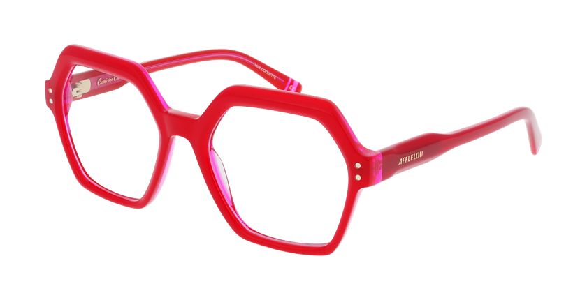 ÓCULOS GRADUADOS senhora CARACTÈRES COQUETTE vermelho/rosa - Vista de frente