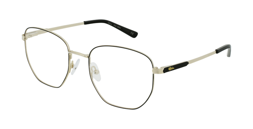 Óculos graduados senhora ERIN BK (TCHIN-TCHIN +1€) preto/dourado - vue de 3/4