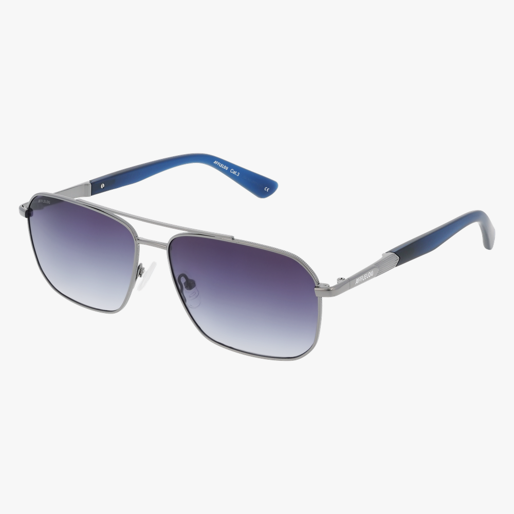 LUNETTES DE SOLEIL homme TAVIO noir/gris - Vue de face