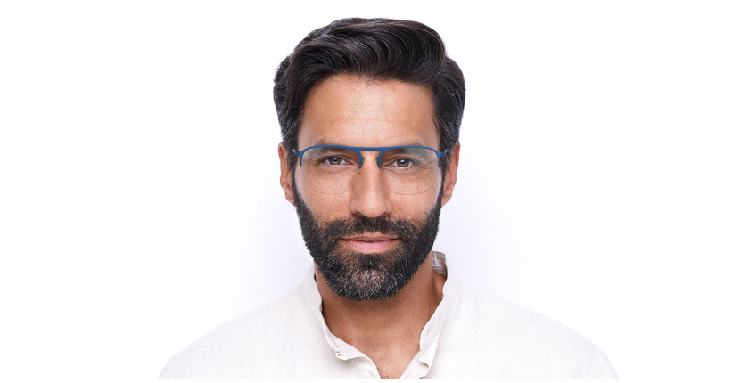 LUNETTES DE VUE homme NEON bleu/argenté - Vue de face