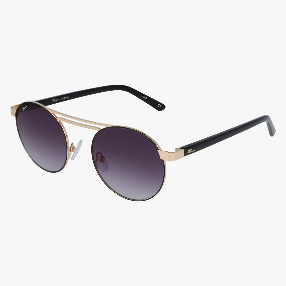 LUNETTES DE SOLEIL femme ROMY noir/doré - Vue de face