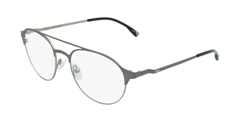 Óculos graduados homem MAGIC 52 BLUEBLOCK - BLOQUEIO LUZ AZUL cinzento/prateado - vue de 3/4