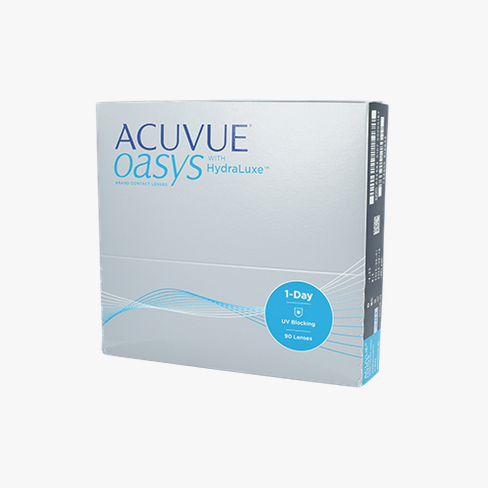 Lentilles de contact Acuvue® Oasys 1 Day with Hydraluxe 90L Vue de face