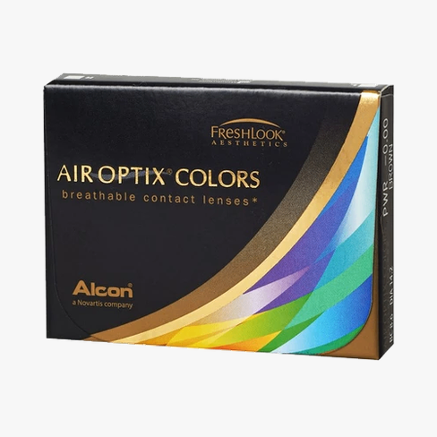 Lentilles de contact Air Optix Colors 2 L (Bleu Azur) Vue de face