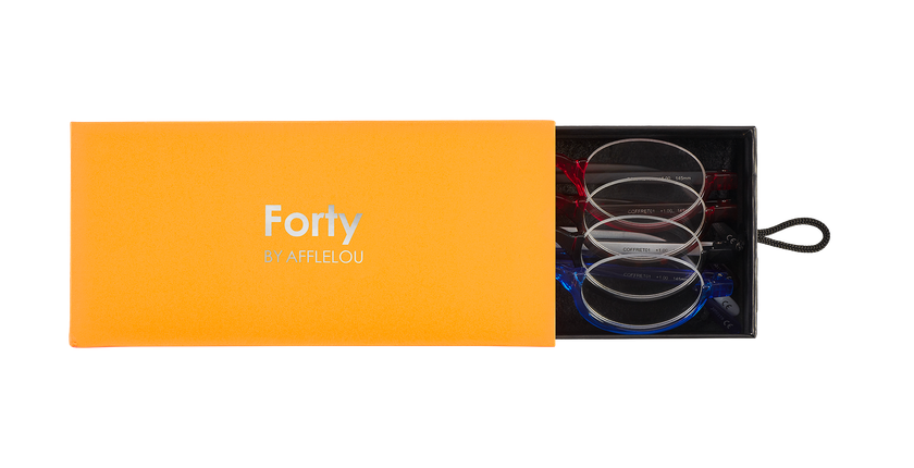 LUNETTES DE VUE COFFRET01 orange - Vue de face