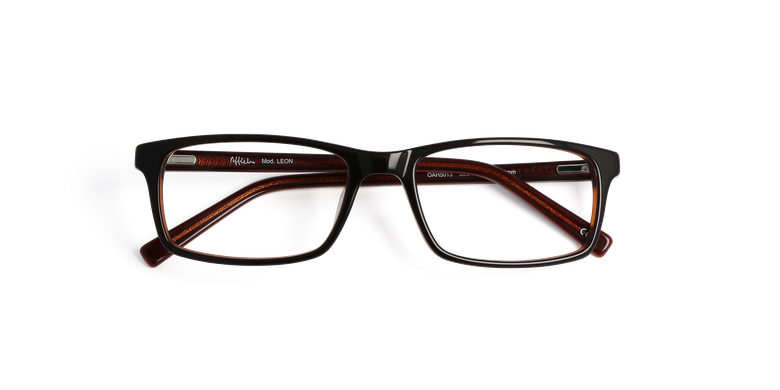 Óculos graduados homem LEON castanho/laranja