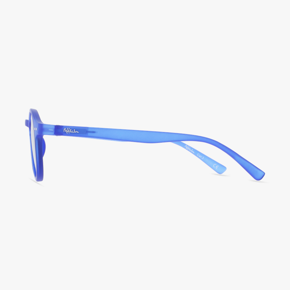 LUNETTES DE SOLEIL enfant LIO bleu/bleu foncé mat - Vue de côté