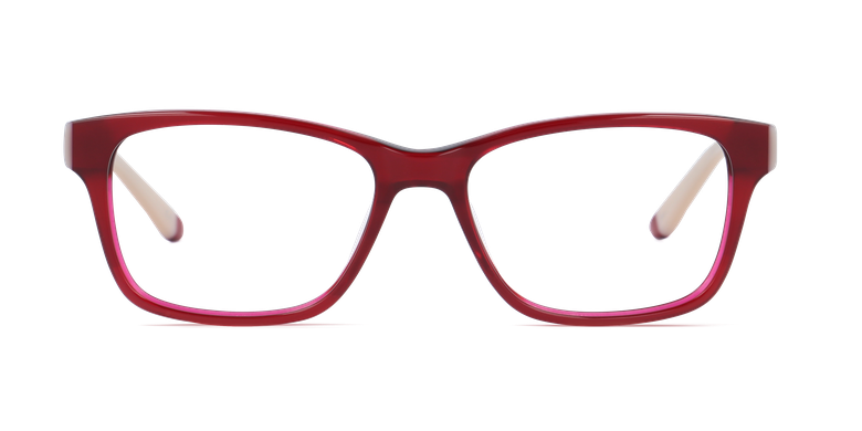 Gafas oftálmicas mujer STONE rojo/marrónVista de frente Gafas oftálmicas mujer STONE rojo/marrónVista de frente