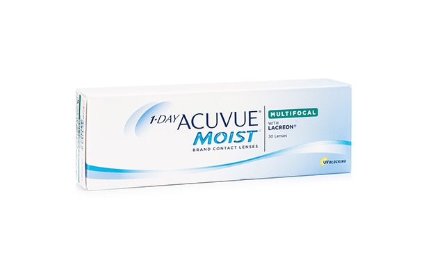 Lentilles de contact 1 Day Acuvue Moist Multifocal  30 L - Vue de face