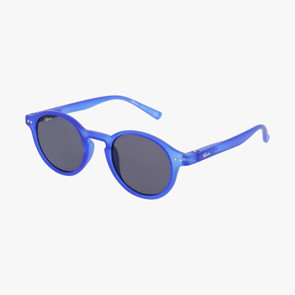 LUNETTES DE SOLEIL enfant LIO bleu/bleu foncé mat - Vue de 3/4