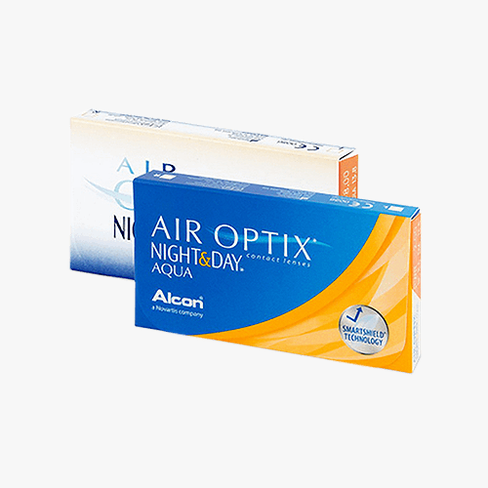 Lentilles de contact Air Optix Aqua Night Day 6,6 6L Vue de face