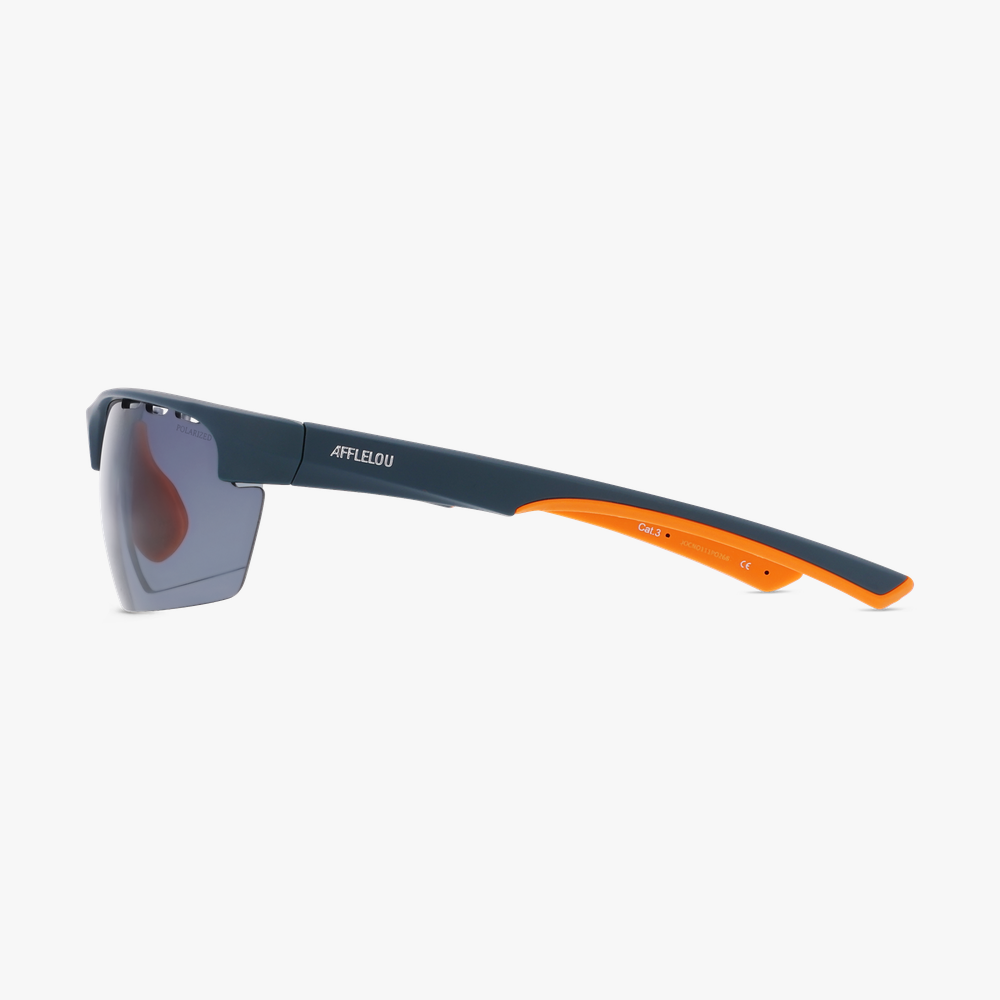 LUNETTES DE SOLEIL ARVE POLARIZED bleu/orange - Vue de face