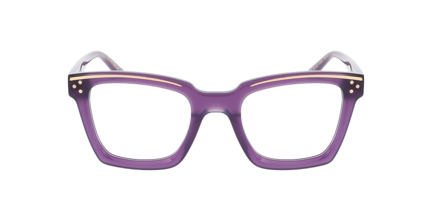 LUNETTES DE VUE femme CARACTERES FIL D'OR MYSTERIEUSE violet - Vue de face