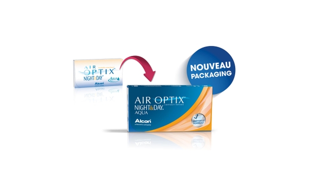 Lentilles de contact Air Optix Aqua Night Day 6L - Vue de face