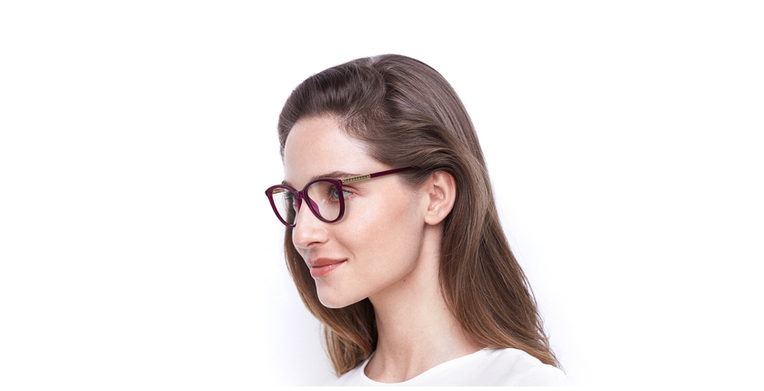 Óculos graduados senhora ALEXA PU (TCHIN-TCHIN +1€) violeta - vue de 3/4