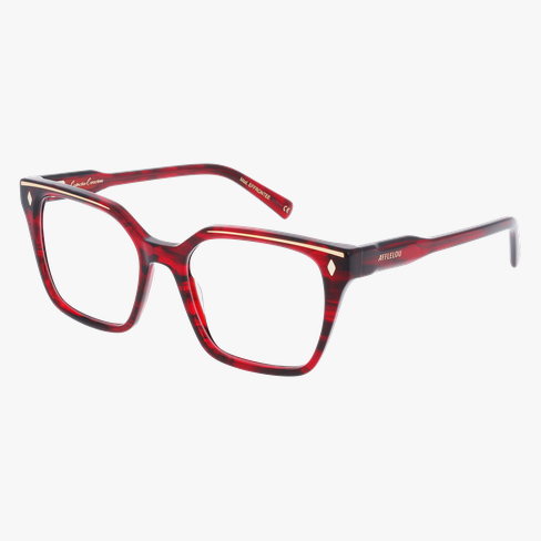 LUNETTES DE VUE femme CARACTERES FIL D'OR EFFRONTEE rouge