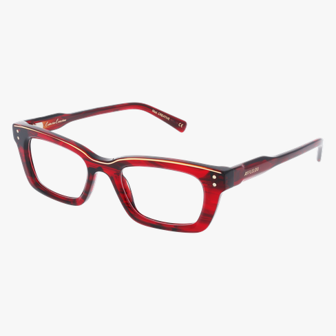 LUNETTES DE VUE femme CARACTERES FIL D'OR CREATIVE rouge