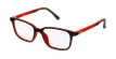 Óculos graduados criança MAGIC 76 BK - ECO FRIENDLY preto/vermelho - vue de 3/4