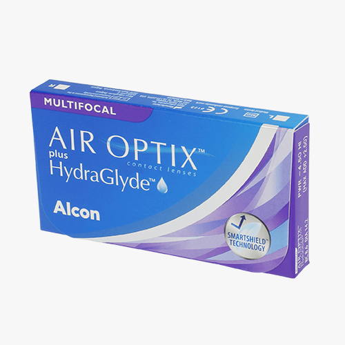 Lentilles de contact Air Optix Plus Hydraglyde Multifocal 6L - Vue de face