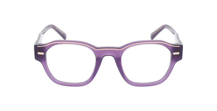 LUNETTES DE VUE CARACTERES FIL D'OR AUTHENTIQUE violet - Vue de face