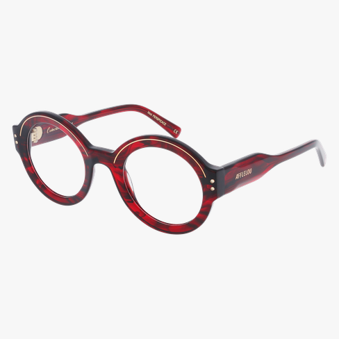 LUNETTES DE VUE CARACTERES FIL D'OR PERSPICACE rouge