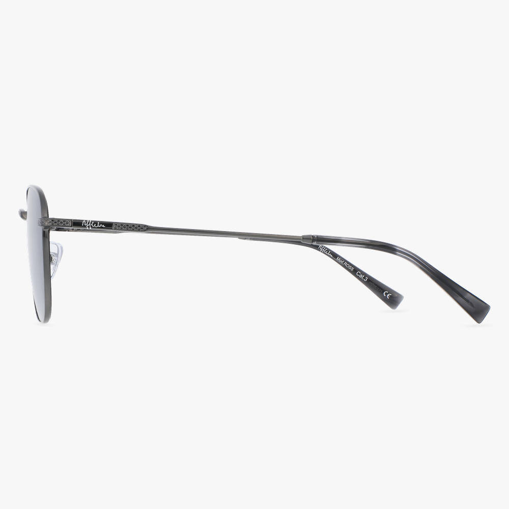 LUNETTES DE SOLEIL ROSS noir/gris - Vue de face