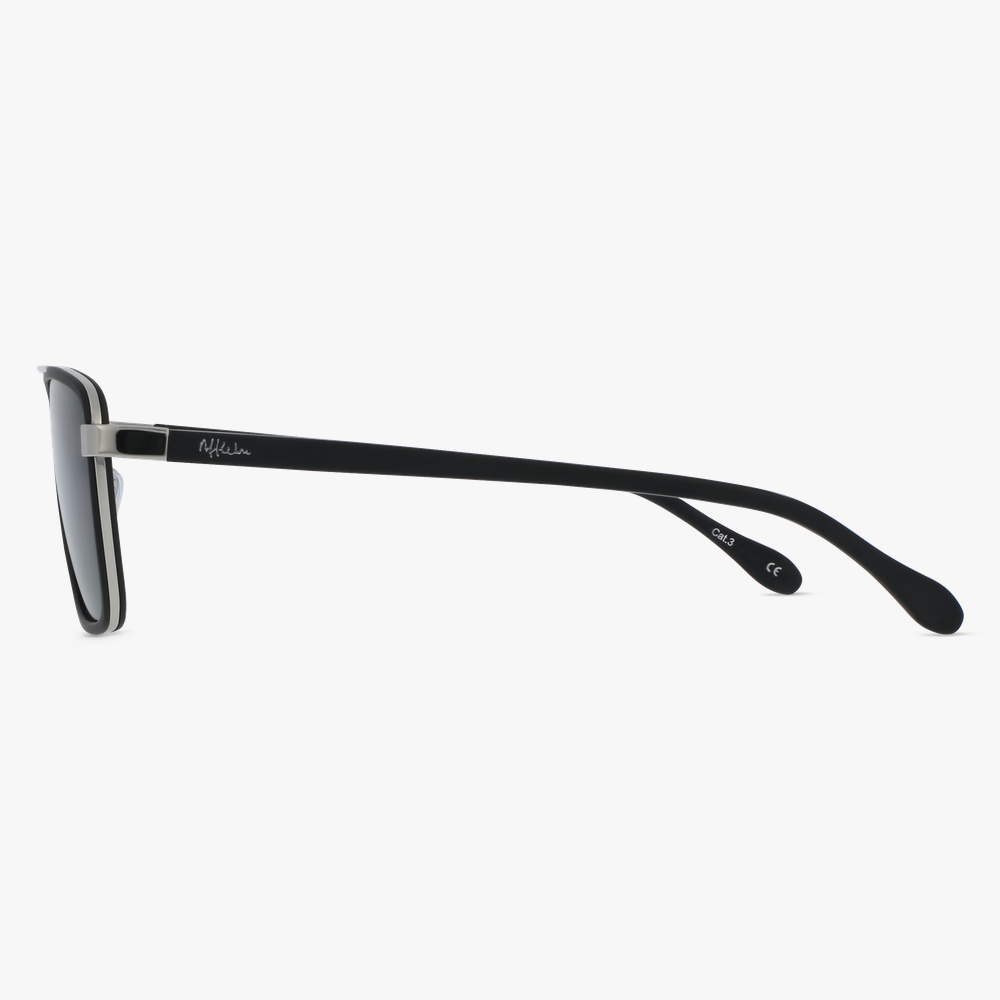 LUNETTES DE SOLEIL homme MARCELLO noir/argenté - Vue de face