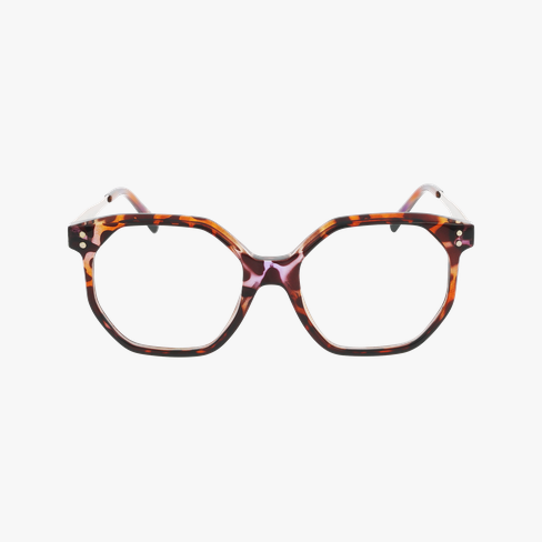 Lunettes de vue femme FANNIE écaille/violet Vue de face