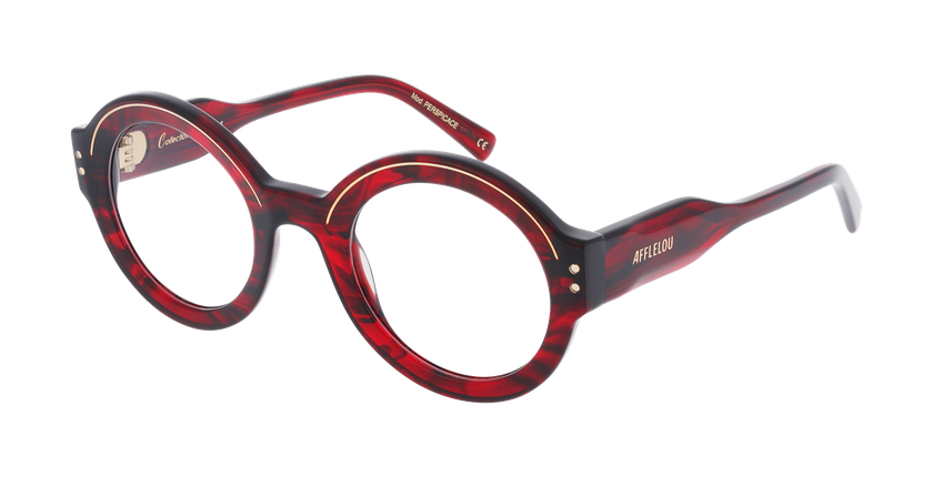 LUNETTES DE VUE CARACTERES FIL D'OR PERSPICACE rouge - Vue de face