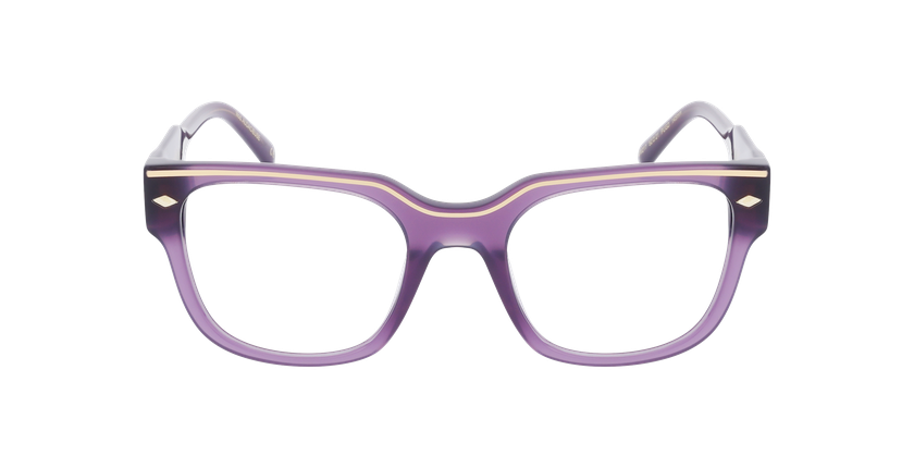 LUNETTES DE VUE femme CARACTERES FIL D'OR AUDACIEUSE violet - Vue de face