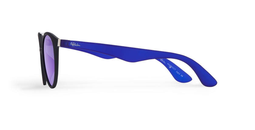 LUNETTES DE SOLEIL homme ANDRES bleu/bleu foncé mat - Vue de côté