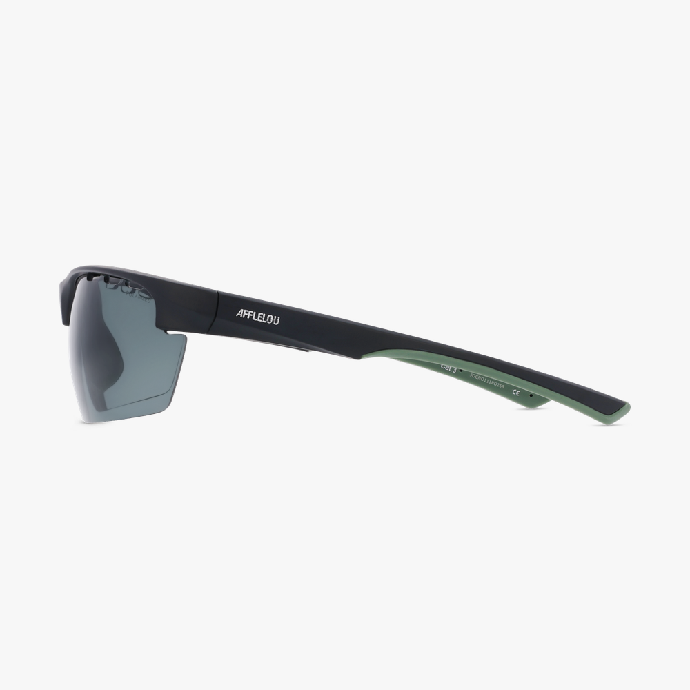 LUNETTES DE SOLEIL ARVE POLARIZED noir/vert - Vue de face