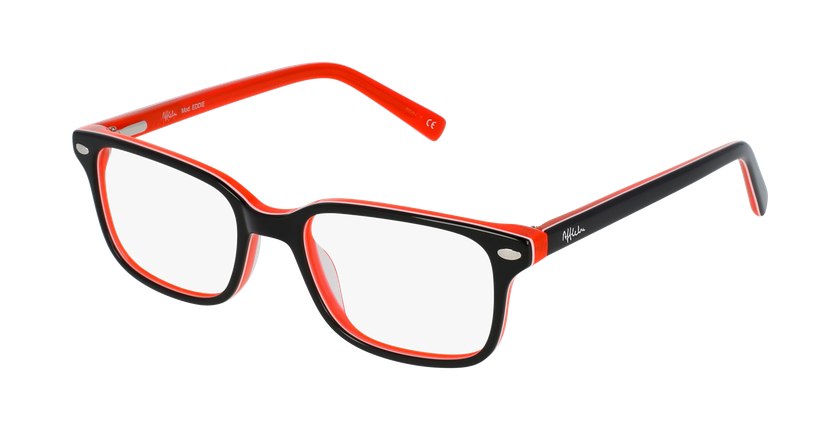Óculos graduados criança Eddie bk (Tchin-Tchin +1€) preto/laranja - vue de 3/4