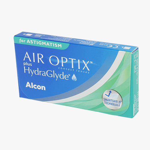 Lentilles de contact Air Optix Plus Hydraglyde For Astigmatism 6L - Vue de face