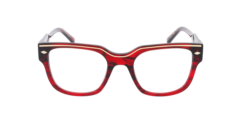 LUNETTES DE VUE femme CARACTERES FIL D'OR AUDACIEUSE rouge - Vue de face