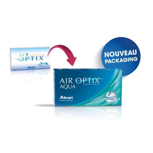 Lentilles de contact Air Optix Aqua 3L Vue de face