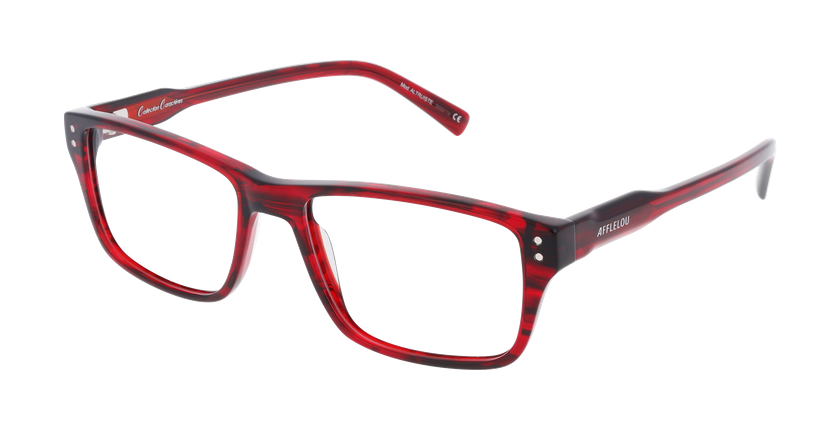 LUNETTES DE VUE homme CARACTÈRES ALTRUISTE rouge - Vue de face