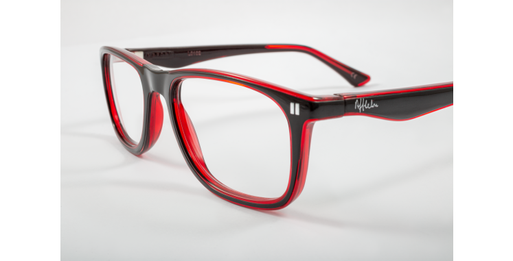 Óculos graduados criança REFORM TEENAGER (J3BKRD) preto/vermelho