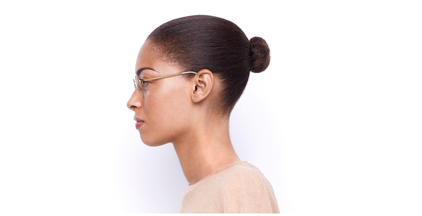 LUNETTES DE VUE femme VENUS blanc/beige - Vue de côté