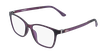 Óculos graduados senhora MAGIC 60 BLUEBLOCK - BLOQUEIO LUZ AZUL violeta - vue de 3/4