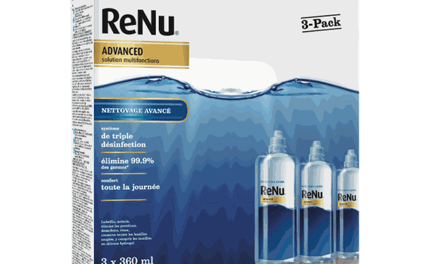 ReNu Advanced Pack Eco 3x360ml - Vue de face