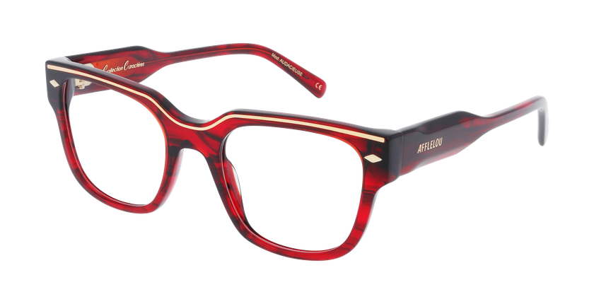 LUNETTES DE VUE femme CARACTERES FIL D'OR AUDACIEUSE rouge - Vue de face