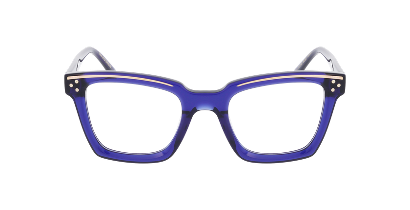 LUNETTES DE VUE femme CARACTERES FIL D'OR MYSTERIEUSE bleu - Vue de face