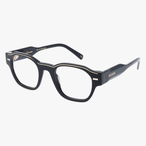 LUNETTES DE VUE CARACTERES FIL D'OR AUTHENTIQUE noir