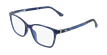 Óculos graduados senhora MAGIC 60 BLUEBLOCK - BLOQUEIO LUZ AZUL azul/violeta - vue de 3/4