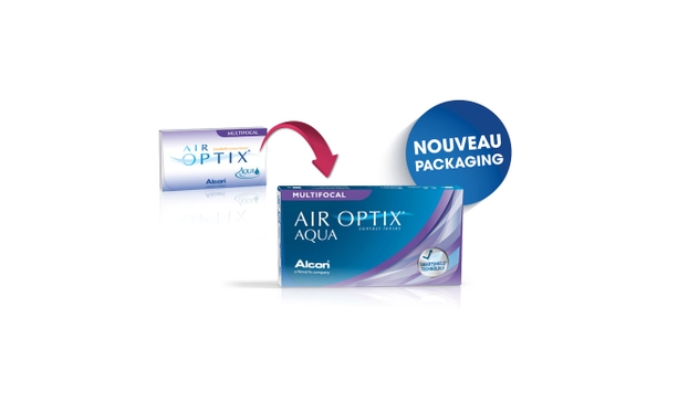 Lentilles de contact Air Optix Aqua Multifocal 3L - Vue de face