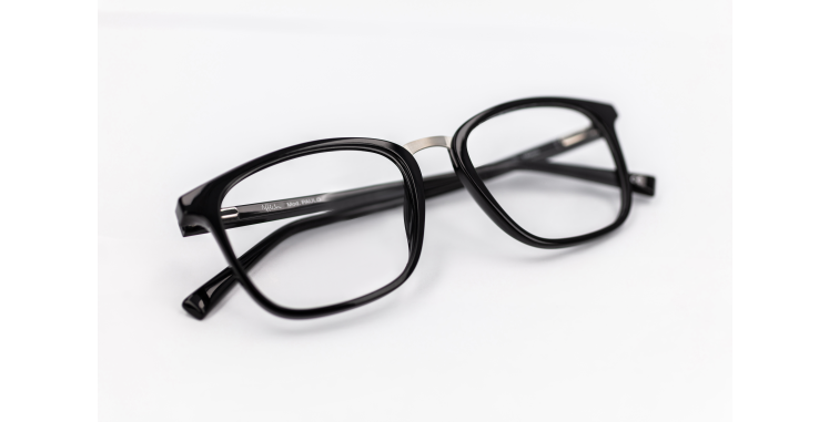 Óculos graduados homem PAULO BK (TCHIN-TCHIN +1€) preto/prateado
