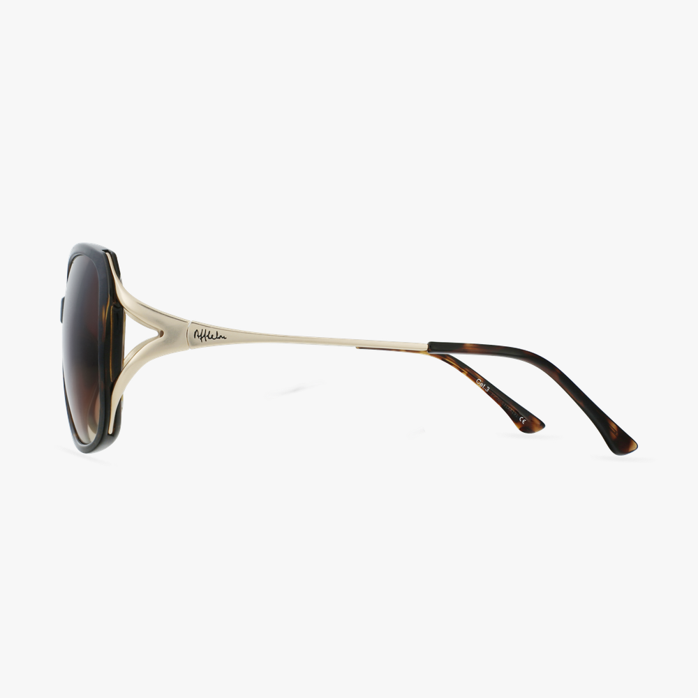 LUNETTES DE SOLEIL femme ROSALES écaille/doré - Vue de côté
