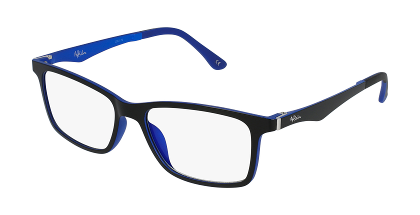 Óculos graduados homem MAGIC 32 BK preto/azul - vue de 3/4